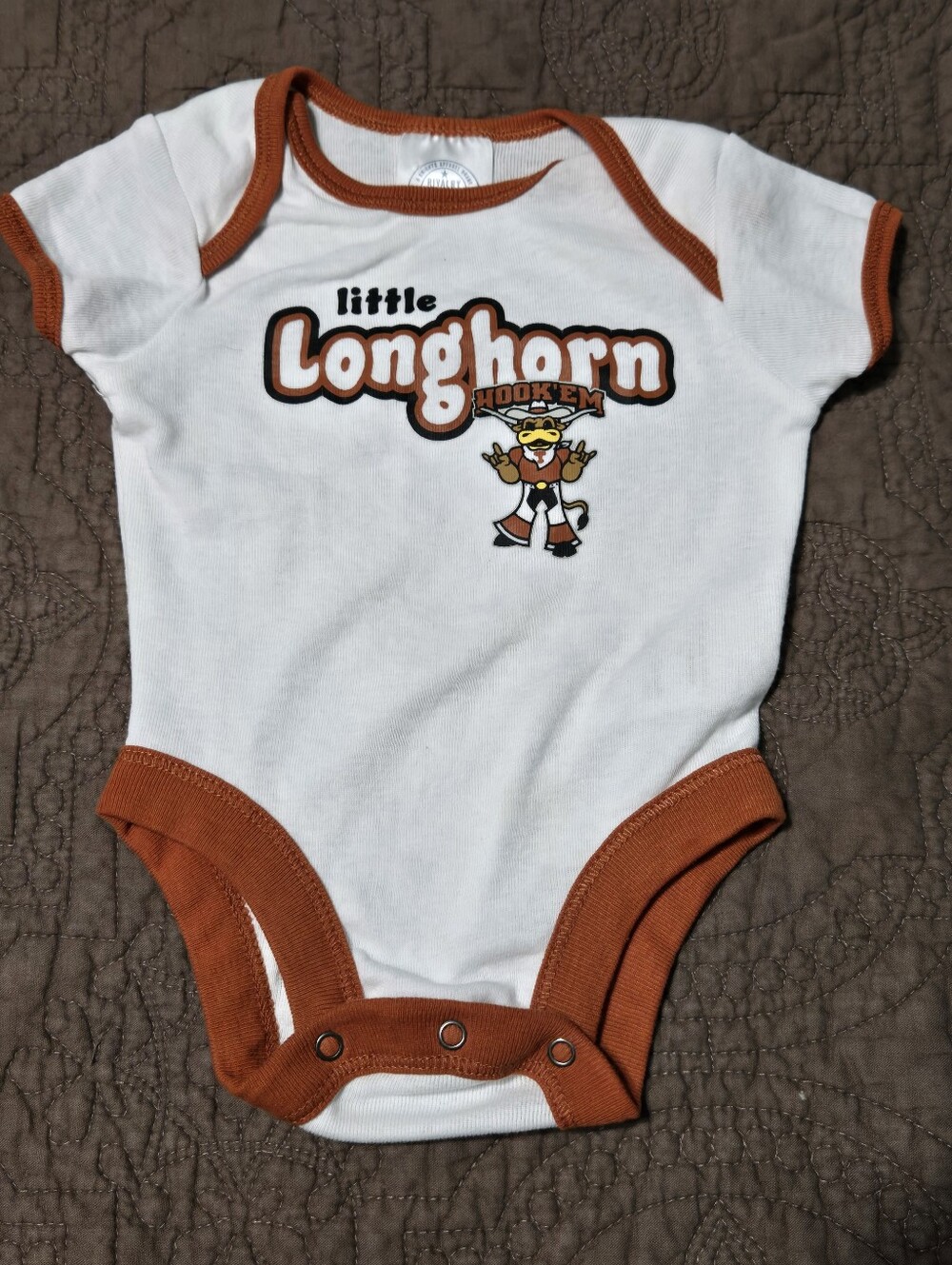 Texas Longhorns Baby Football Jersey Onesie/Bodysuit LITTLE LONGHORN 0-3M
